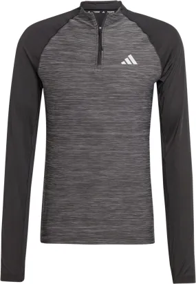 adidas GYM+ 3Streifen Funktionsshirt Herren black melange im Online Shop von kaufen