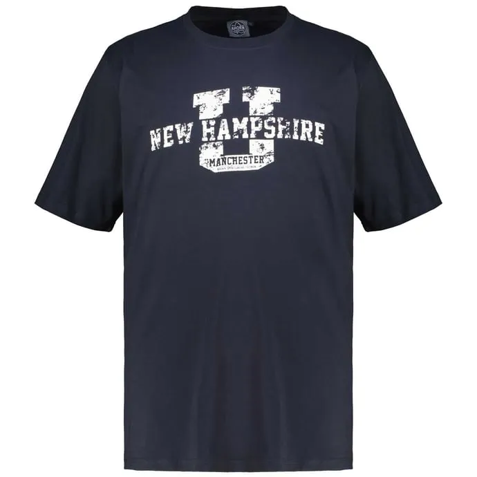 Ahorn T-Shirt mit Print, dunkelblau 