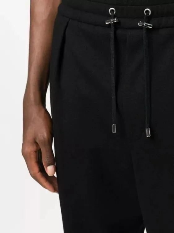   Balmain  Drawstring Tapered Track Pants Black