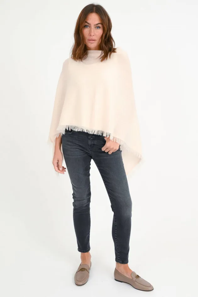 Cashmere Poncho in Rosa Pearl