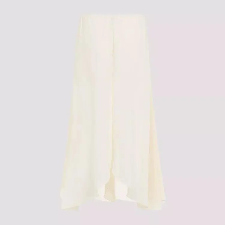   Chloé  White Silk Pants Neutrals