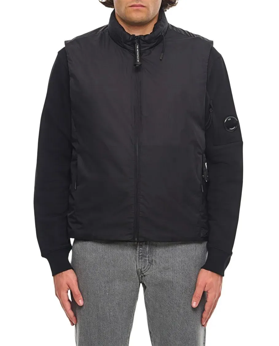   CP Company  Metropolis Series Pertex Hooded Vest Black  Übergangsjacke 