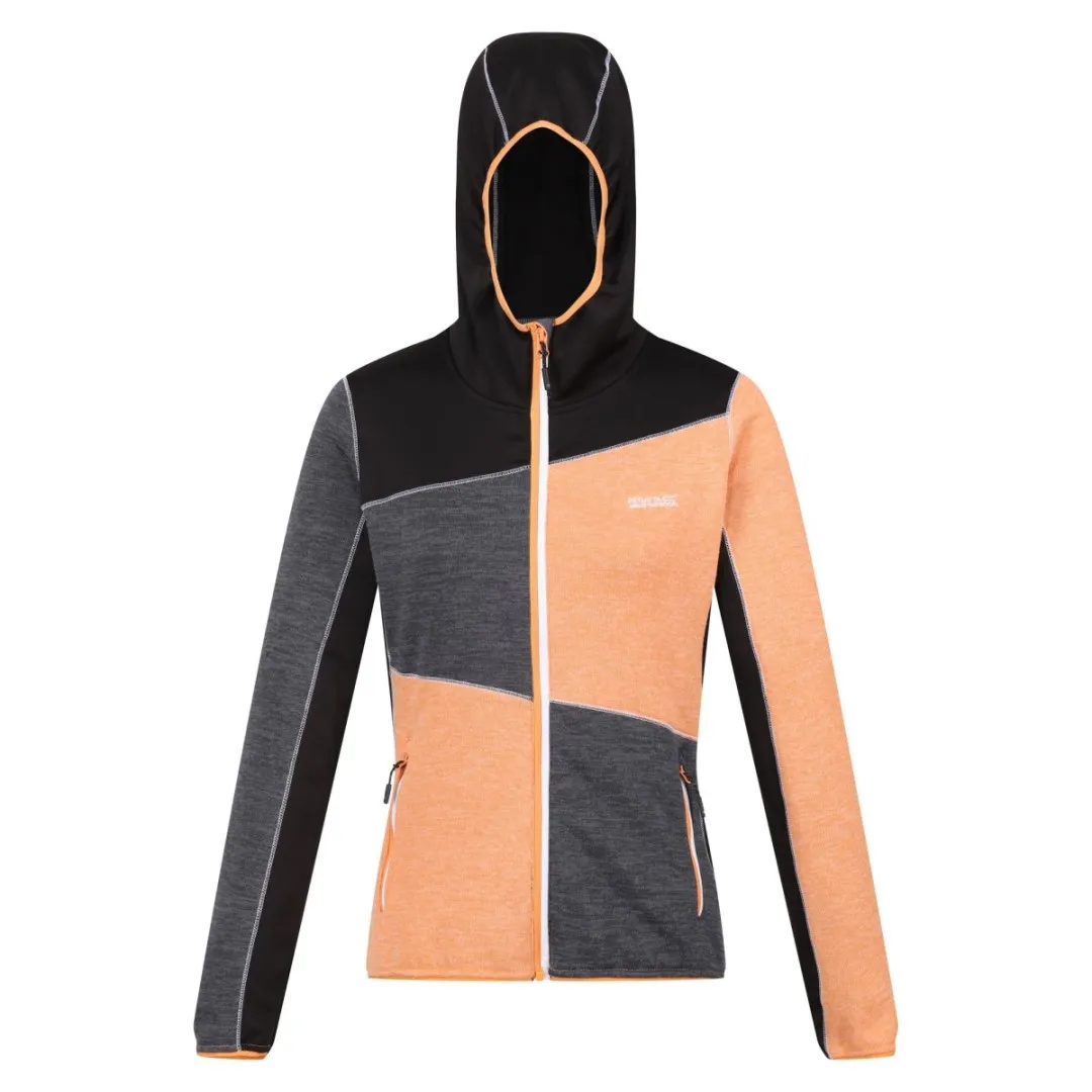 Damen-Fleece-Sweatshirt Regatta WALBURY VI hellorange/schwarz