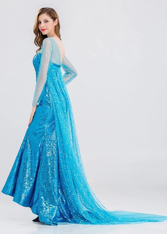 Deluxe Eiskönigin Kostüme Elsa Kleid Erwachsene Damen