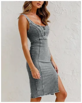 Denim Kleid Für Sie Hohe Qualität