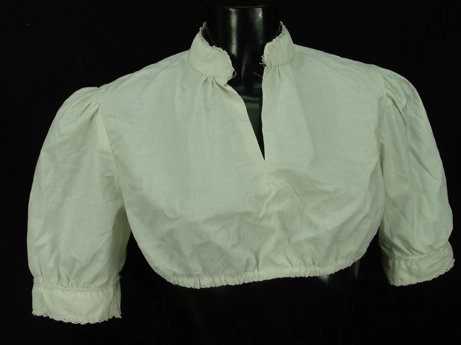 Gr.40 Dirndlbluse mit Stehkragen Bluse für Dirndl Trachtenbluse B2975