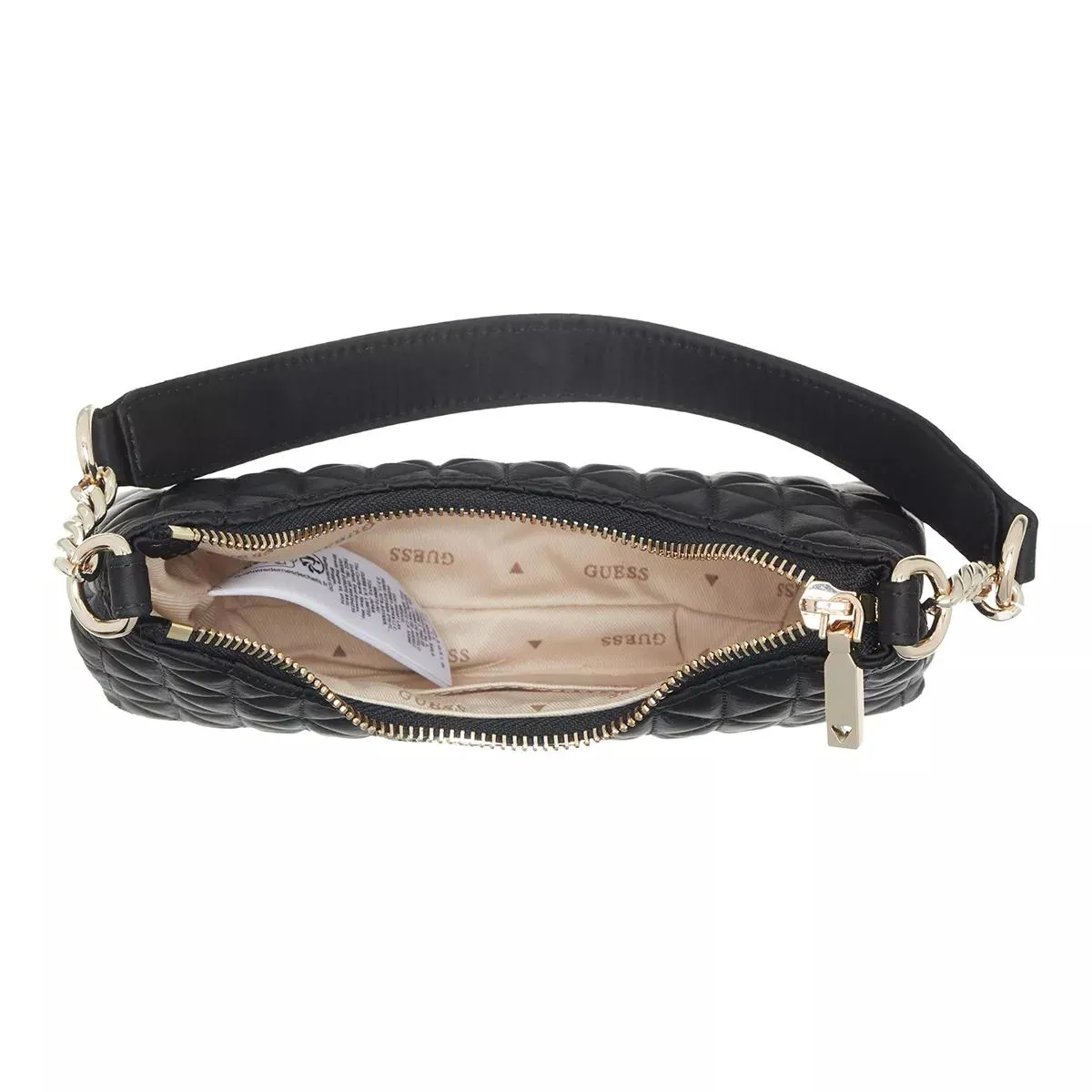   Guess  Velina Mini Top Zip Shoulder Black  Schultertasche 