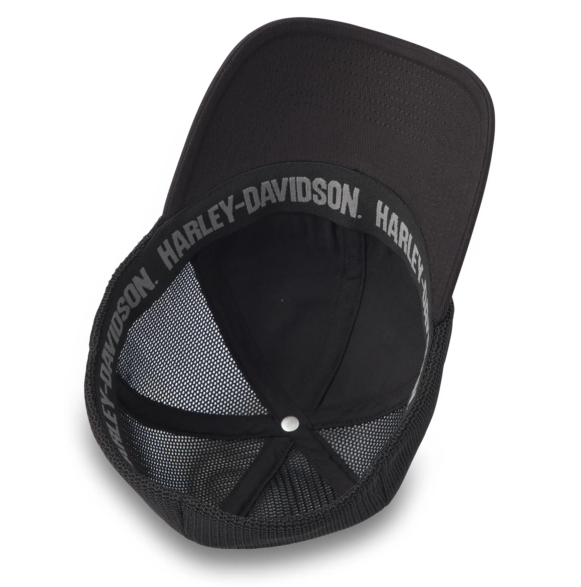 Harley-Davidson Trucker Cap Oil Can Bar & Shield schwarz