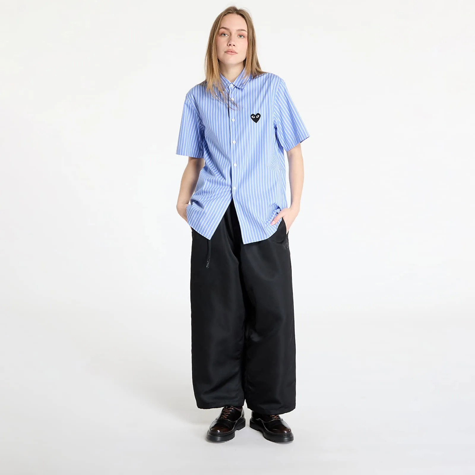 Hemd Comme des Garçons Black Emblem Stripe Shirt AX-B022 STRIPE