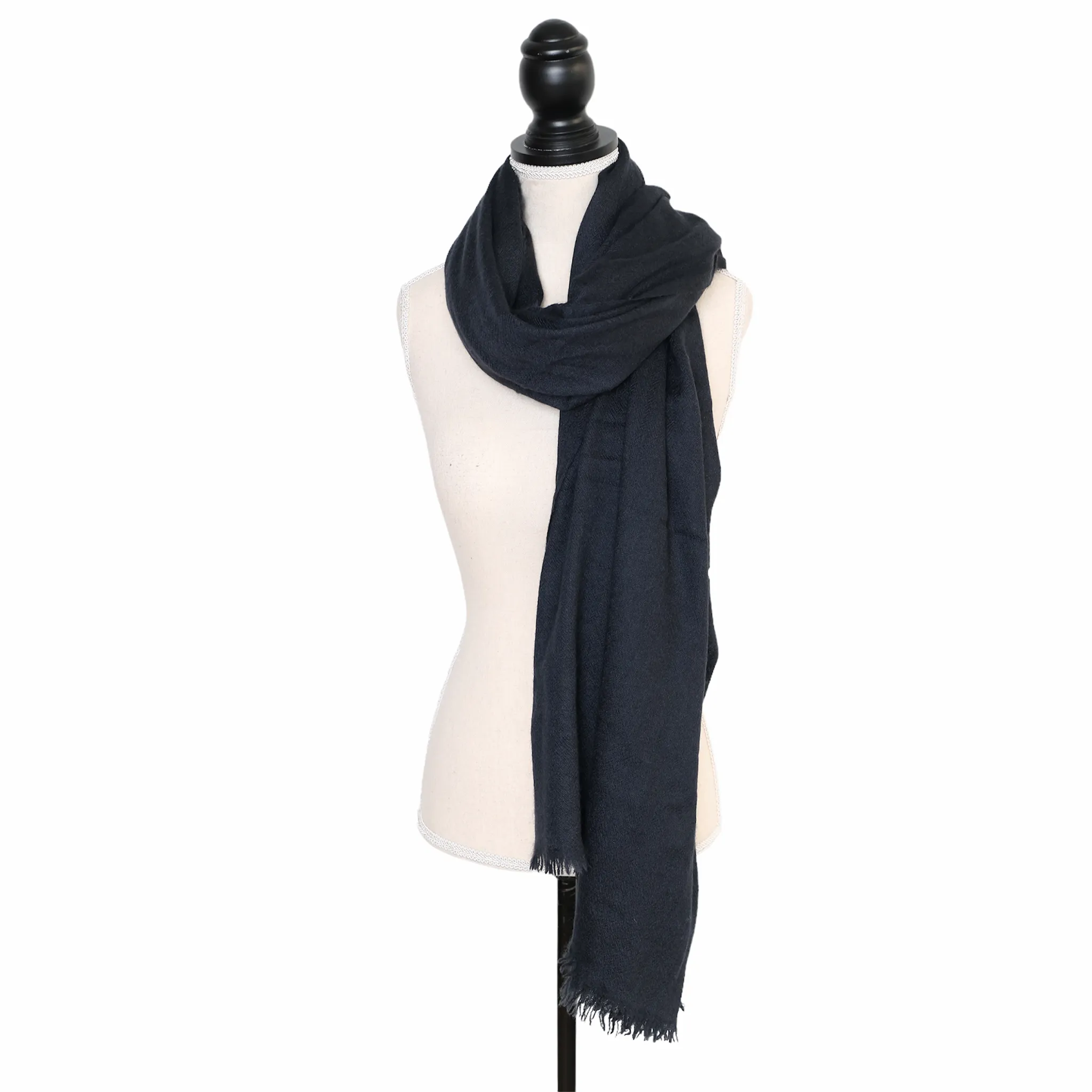 Hermès Leichter Kaschmirschal in Schwarz