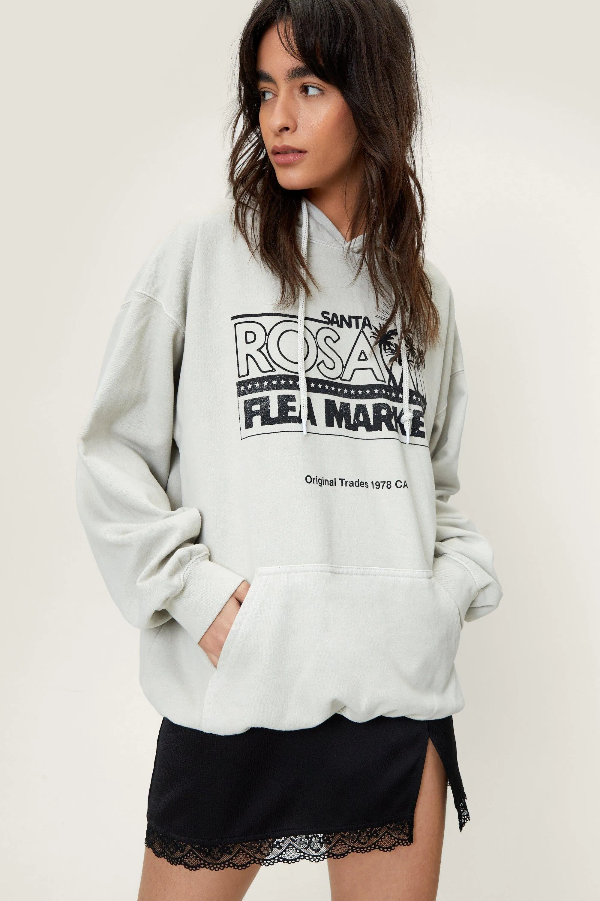 Hoodie mit Santa Rosa Flea Market Print