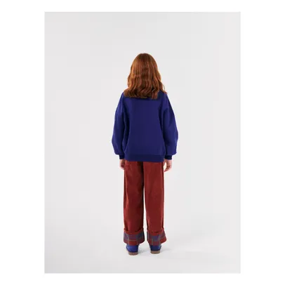 Hose mit Revers aus geripptem Velours | Braun