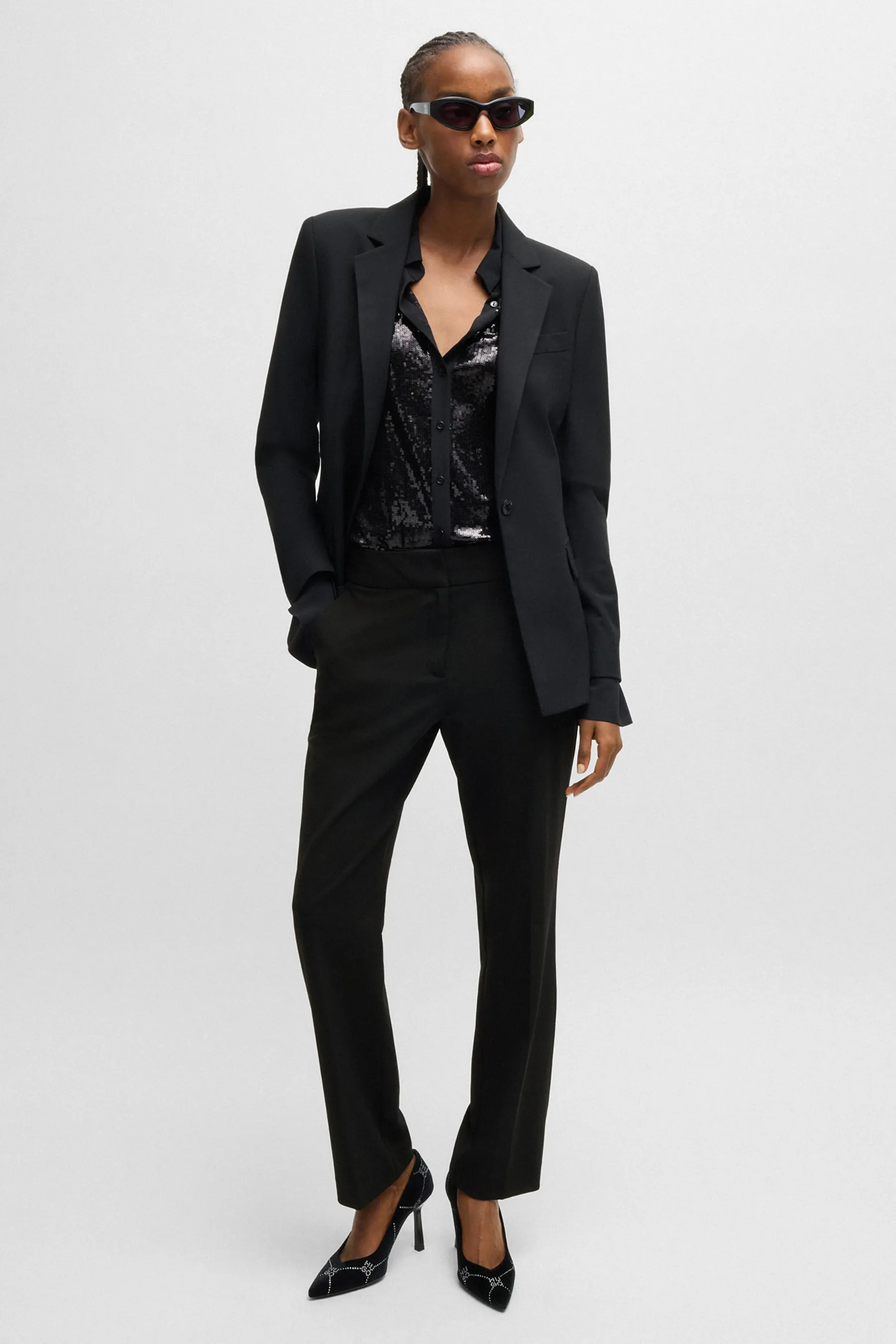 HUGO Slim Fit Woven Stretch Pants Hatenia  