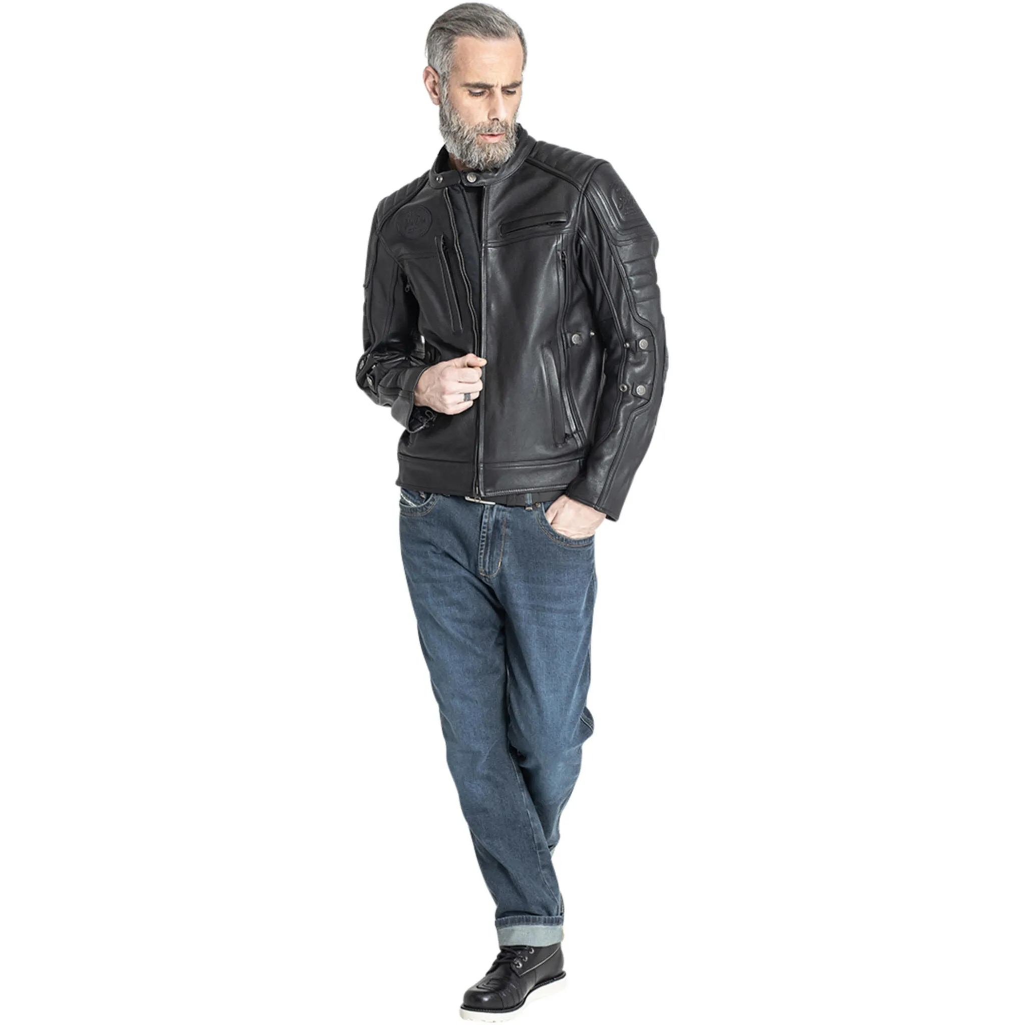 John Doe Technical Lederjacke Schwarz