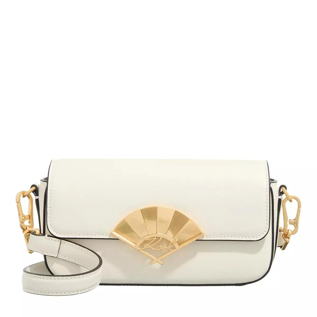   Karl Lagerfeld  K/Signature Fan Sm Crossbody Off White  Camera Bag 