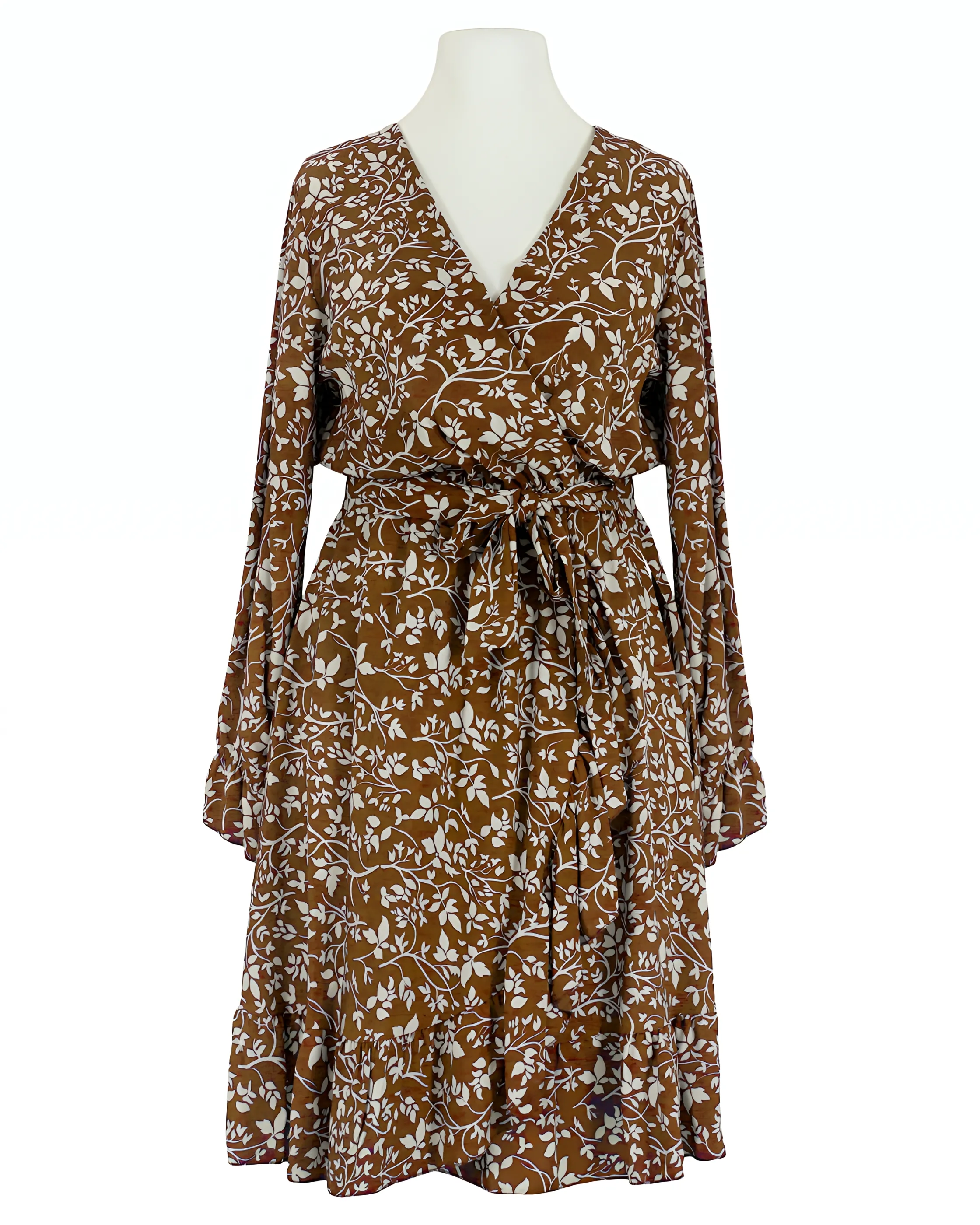Kleid Wickeloptik für Damen in  braun von Made in Italy