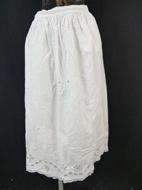 Lange Dirndlschürze weiß Dirndl Schürze Baumwolle Spitze Stickerei