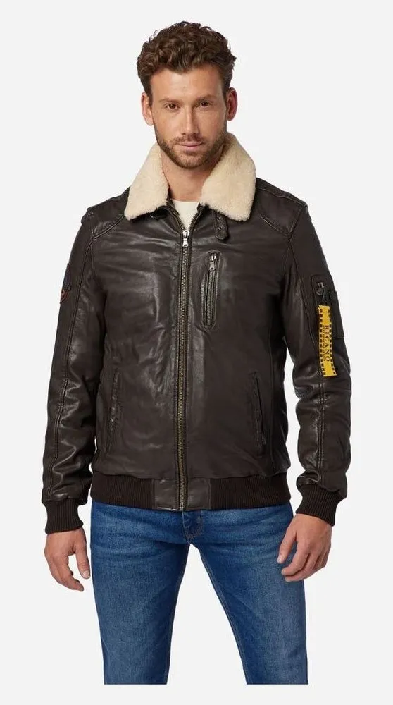 Lederjacke Ricano TG-1011 Pilot-Style braun