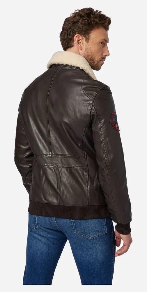 Lederjacke Ricano TG-1011 Pilot-Style braun