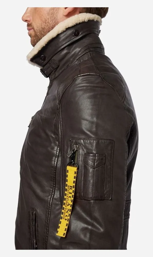 Lederjacke Ricano TG-1011 Pilot-Style braun