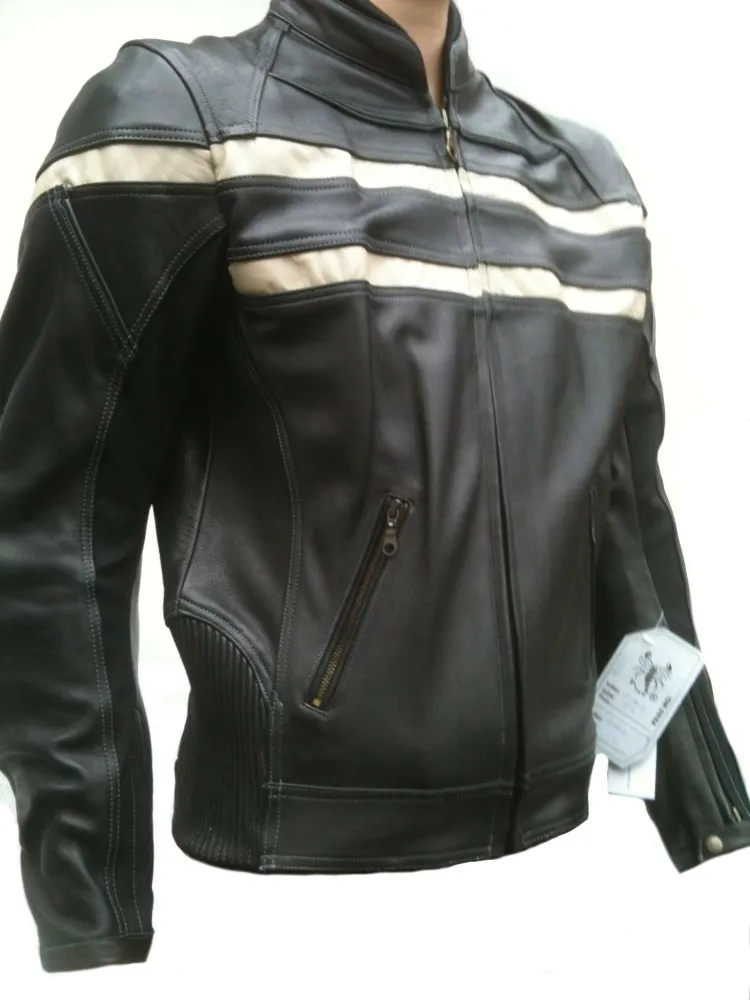 Lederjacke Skorpion Roadstar schwarz-beige
