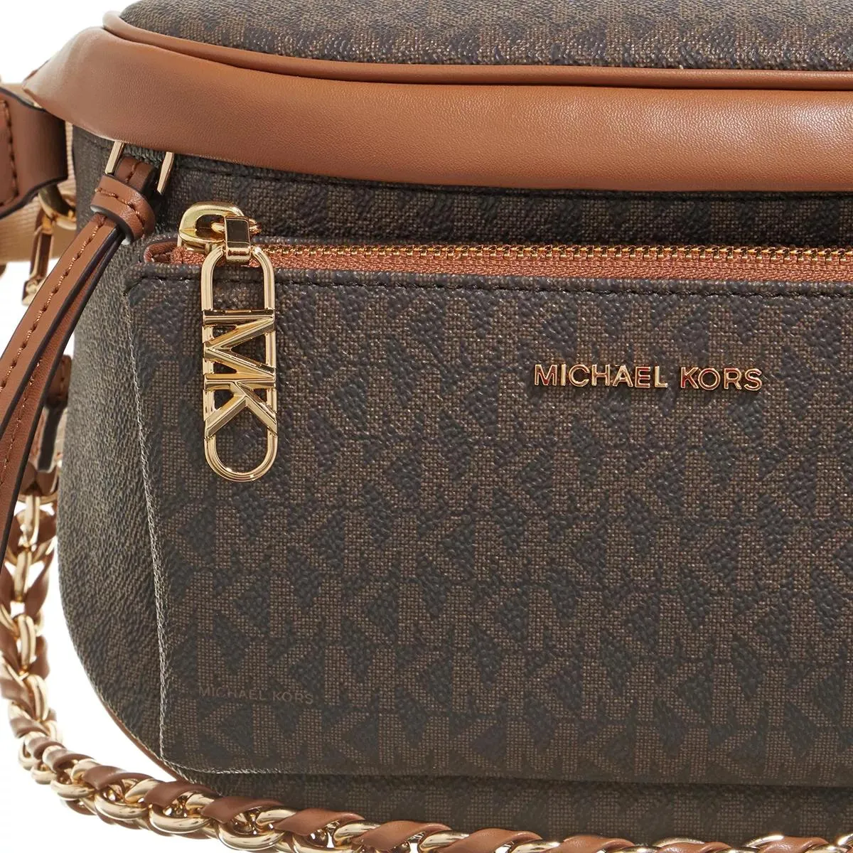   MICHAEL Michael Kors  Md Sling Pack Chn Msgr Brn/Acorn  Crossbody Bag 