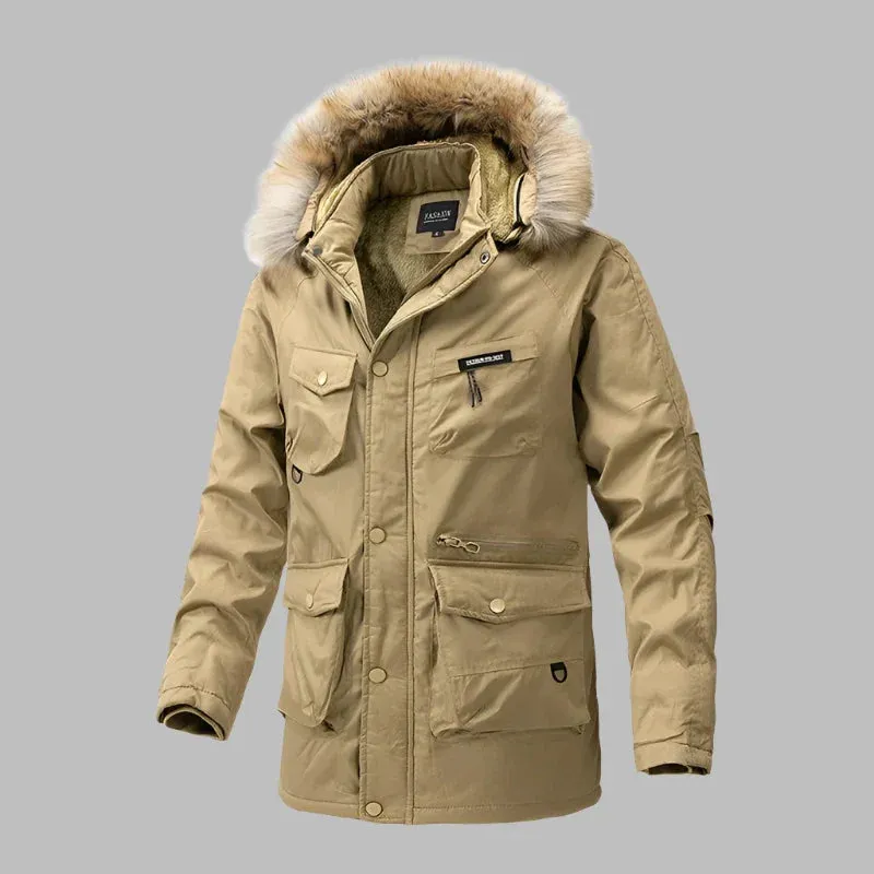 Nordic Parka | Warmer Langer Wintermantel für Herren mit Fleece-Futter