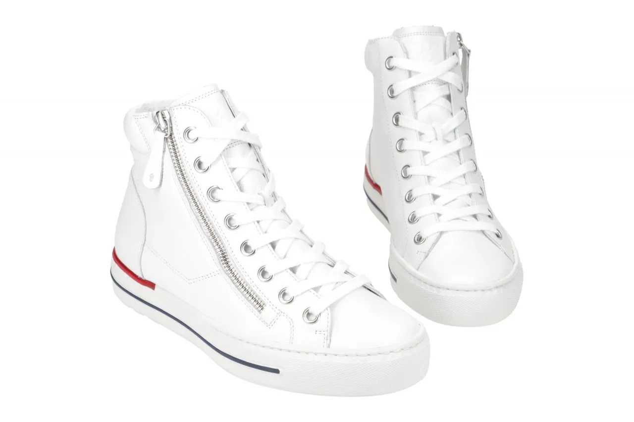 Paul Green Mid-Sneaker Schuhe weiß rot 4024