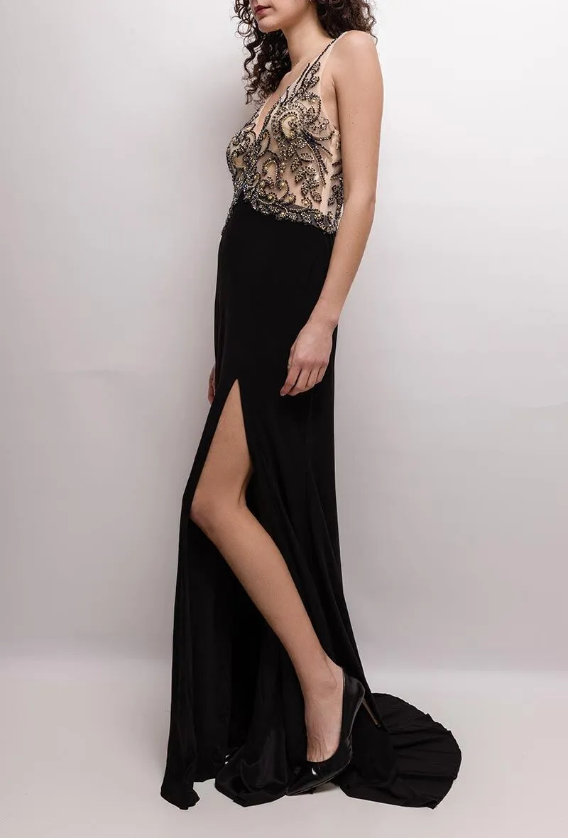 Perlen Abendkleid