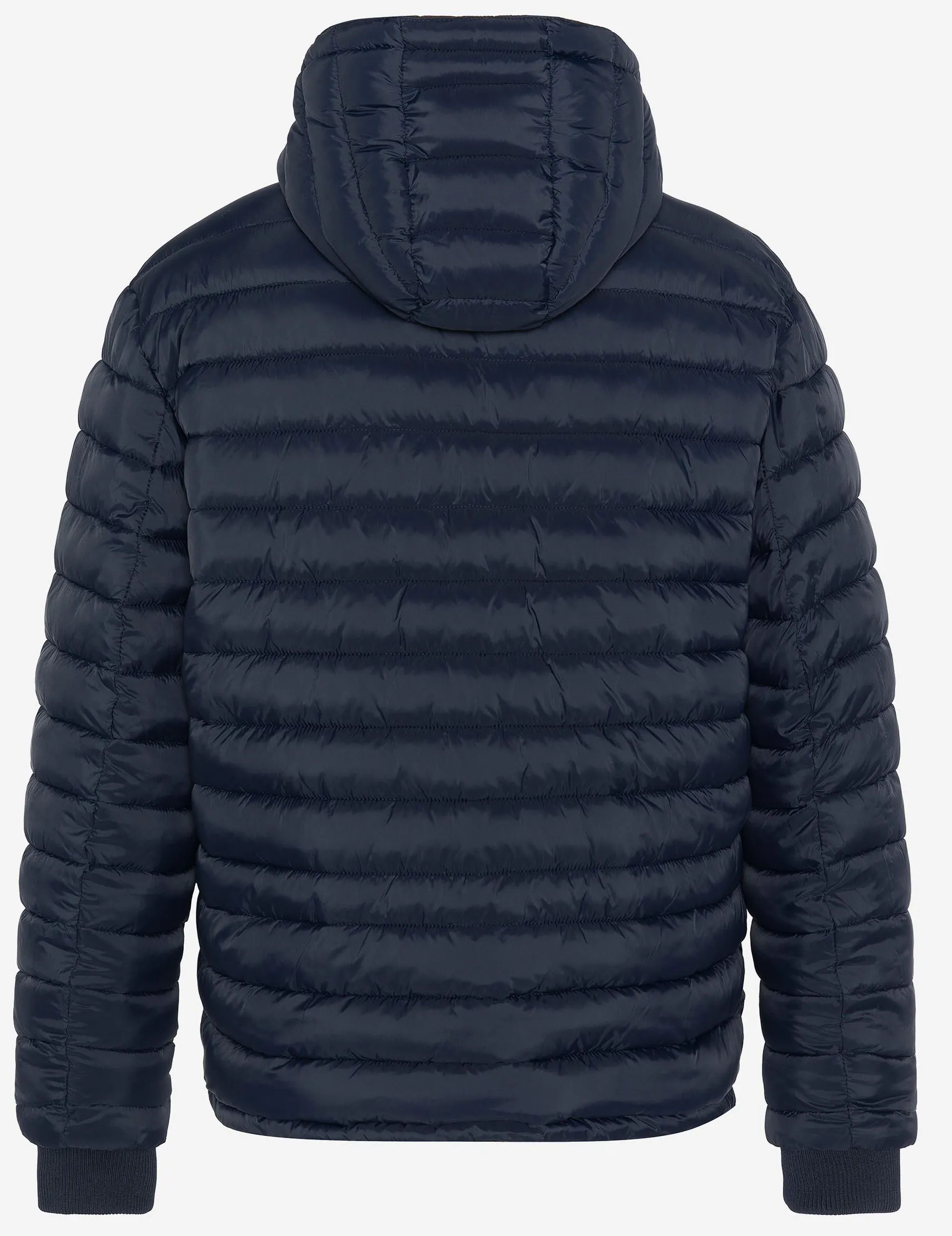 Schott reversible kurze Daunenjacke mit Kapuze