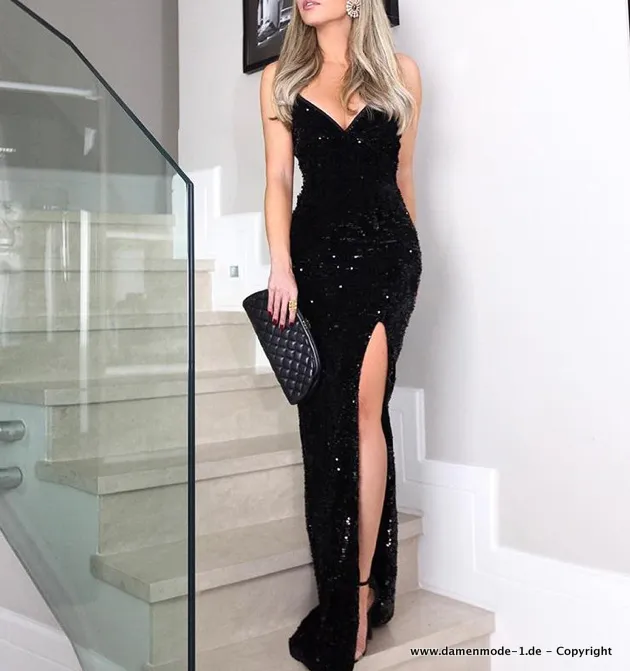Sexy Cut Out Abendkleid Elegant in Schwarz
