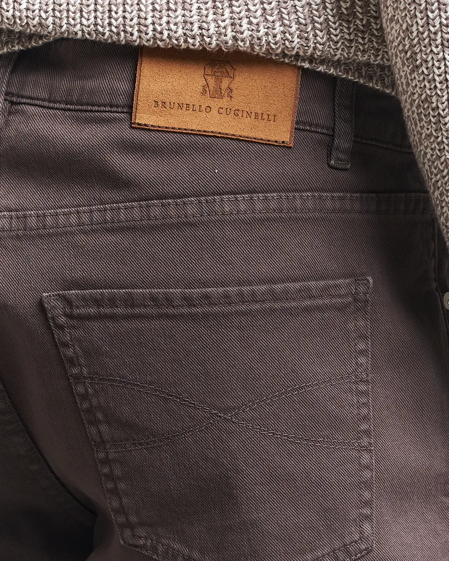Slim Fit Bull Denim Pants Dark Brown