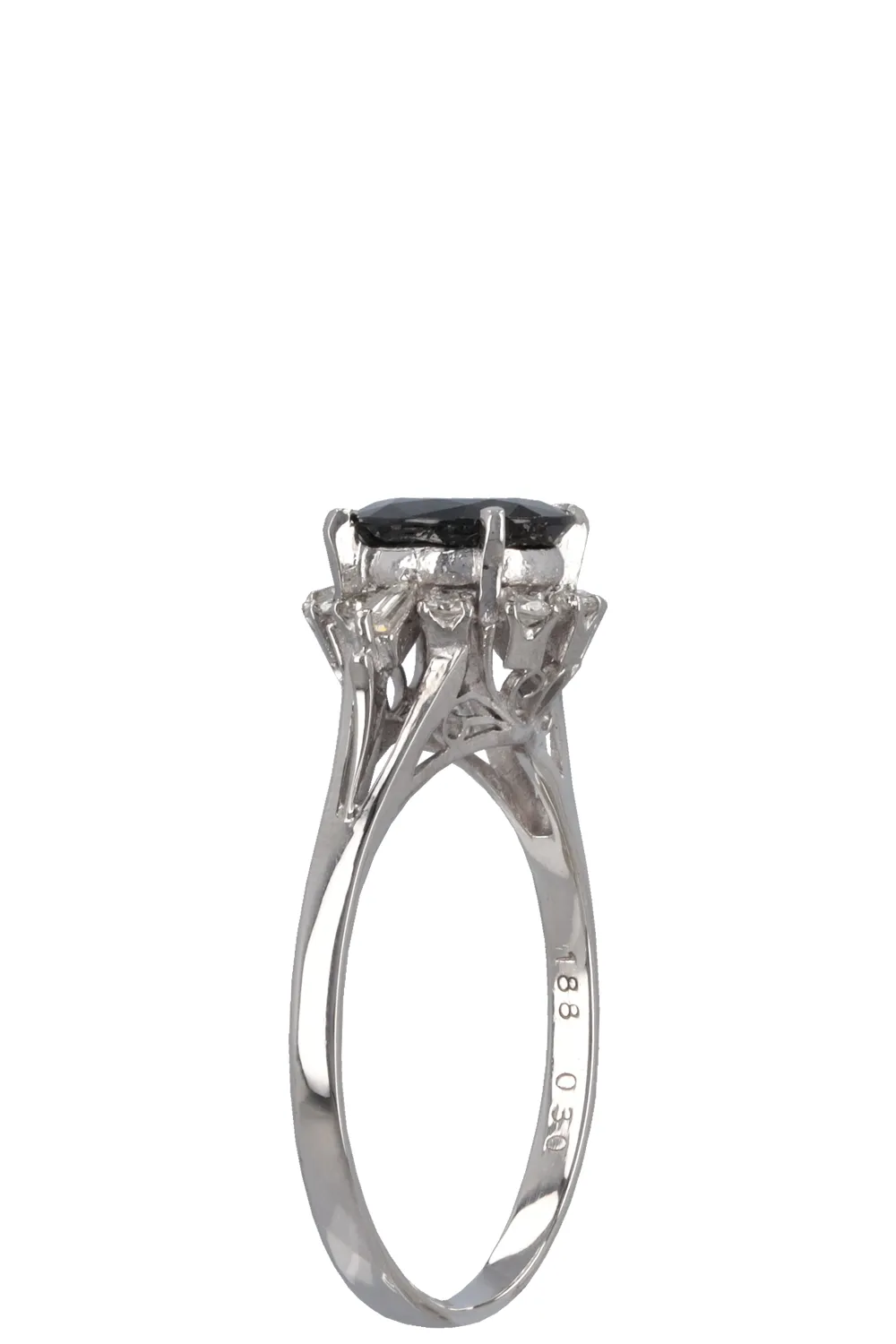 VINTAGE JEWELERY Ring Saphire Diamond Platinum